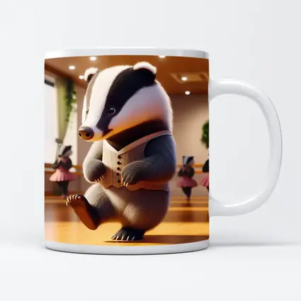Dancing Badger In Ballet Studio Art