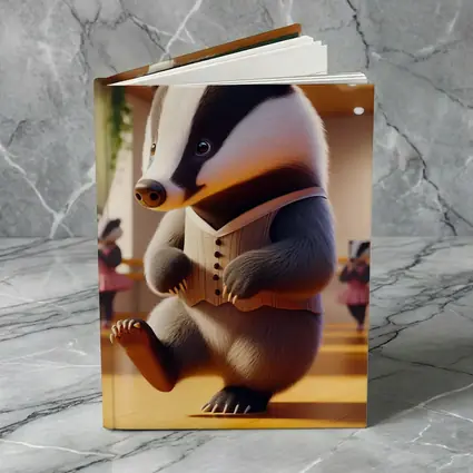 Dancing Badger In Ballet Studio Art