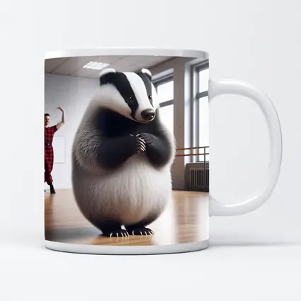 Dancing Badger In Ballet Studio Art