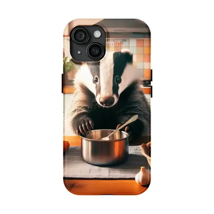 Badger Cooking In Cozy Kitchen