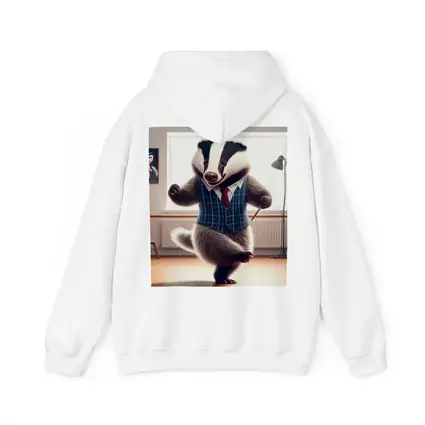 Dancing Badger In Blue Plaid Waistcoat
