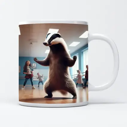 Badger Dancing With Kids In Studio