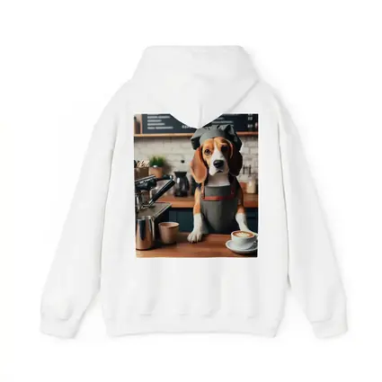 Beagle Barista Dog Coffee Shop Art
