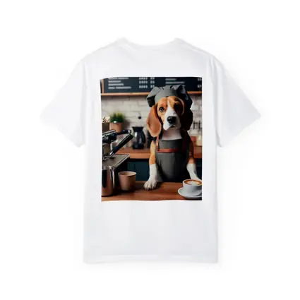 Beagle Barista Dog Coffee Shop Art