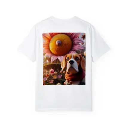 Beagle Dog Fantasy Floral Whimsical World