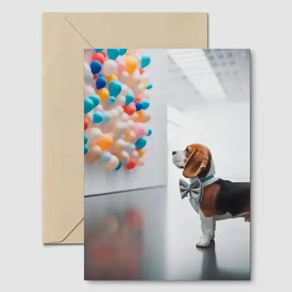 Beagle Puppy Bow Tie Art Gallery Balloons