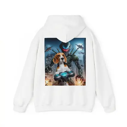 Beagle Dog Gaming Alien City Night Scene