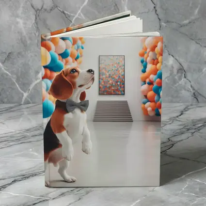Beagle Dog Standing in Colorful Balloon Gallery