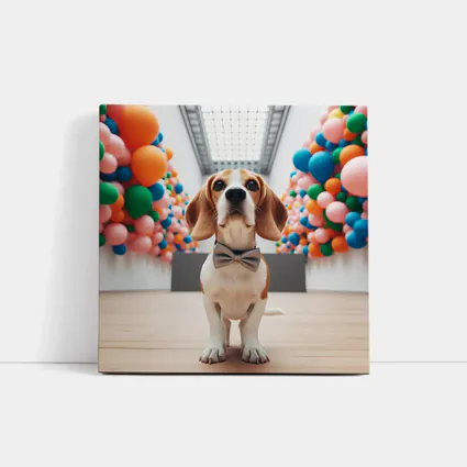 Beagle Dog Bow Tie Colorful Balloons Gallery