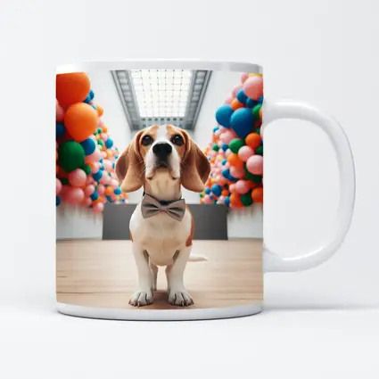 Beagle Dog Bow Tie Colorful Balloons Gallery