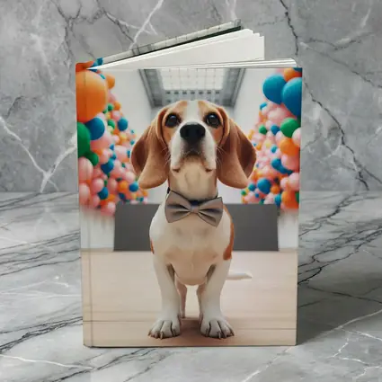 Beagle Dog Bow Tie Colorful Balloons Gallery