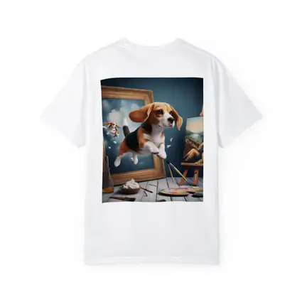 Beagle Puppy Jumping Out of Painting Frame
