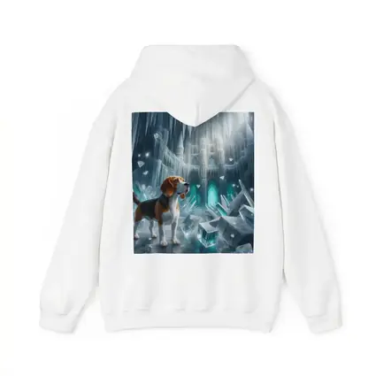 Beagle Dog In Icy Crystal Cave Fantasy