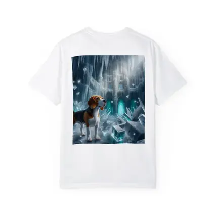 Beagle Dog In Icy Crystal Cave Fantasy