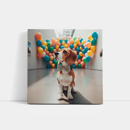 Beagle Dog Bow Tie Colorful Balloons Gallery