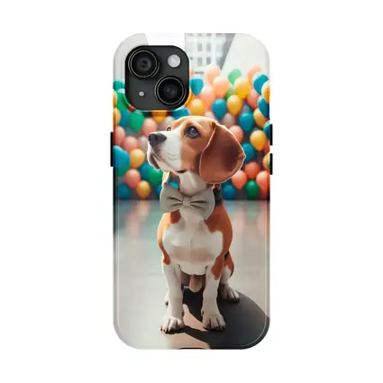 Beagle Dog Bow Tie Colorful Balloons Gallery