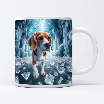 Beagle Puppy Walking Through Ice Crystal Palace