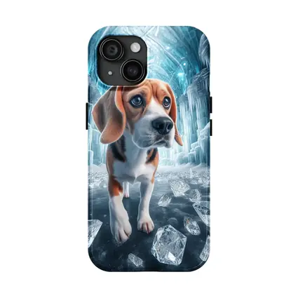 Beagle Puppy Walking Through Ice Crystal Palace