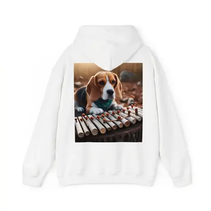 Beagle Puppy Playing Xylophone Autumn Forest