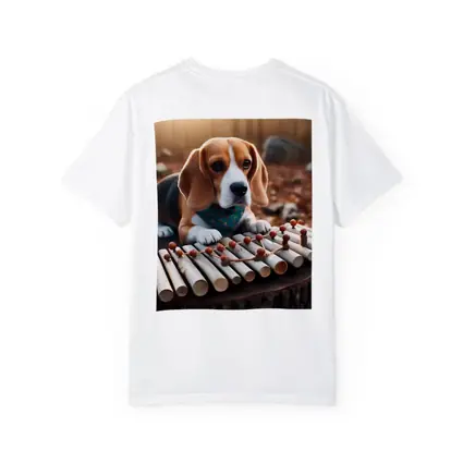 Beagle Puppy Playing Xylophone Autumn Forest