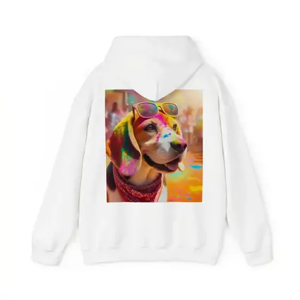 Beagle Dog Wearing Sunglasses Holi Festival