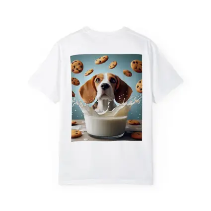 Beagle Dog Milk Splash Cookies Flying