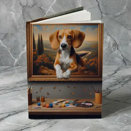 Beagle Puppy Classical Oil Painting Art