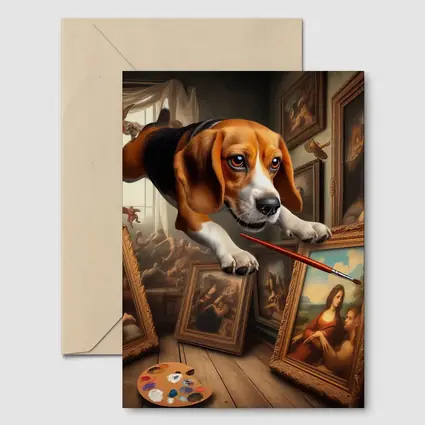 Beagle Artist Painting Classical Art Gallery