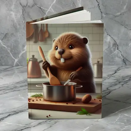 Beaver Cooking in Cozy Kitchen