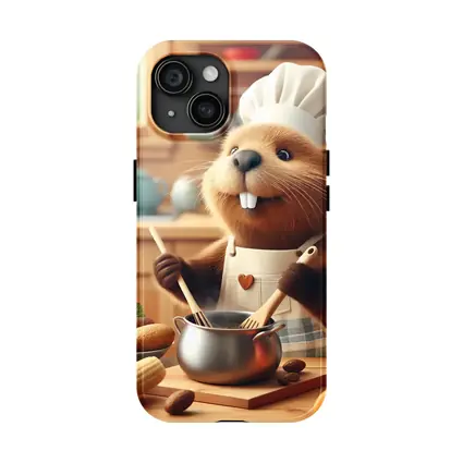 Beaver Chef Cooking in Cozy Kitchen