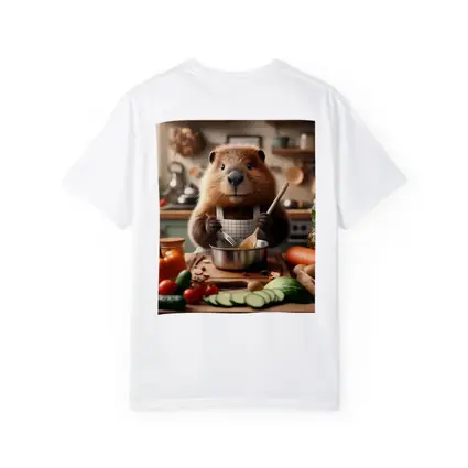 Beaver Chef Cooking Vegetables in Kitchen