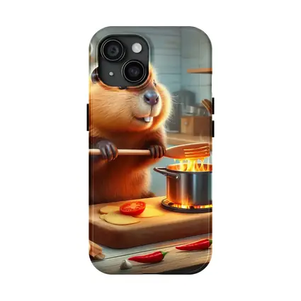 Beaver Cooking in Cozy Kitchen Scene