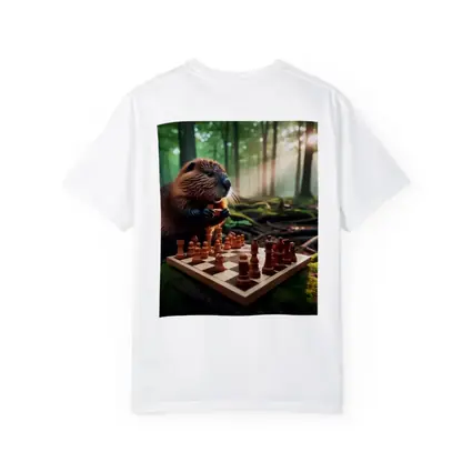 Beaver Playing Chess in Forest