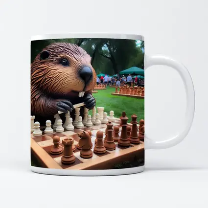 Beaver Playing Chess in Green Park