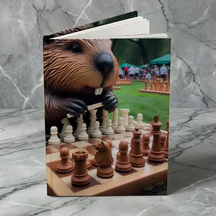 Beaver Playing Chess in Green Park