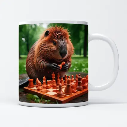 Beaver Playing Chess in Green Park