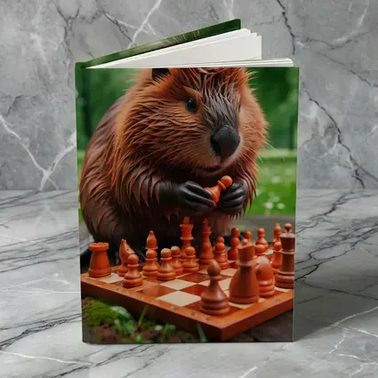 Beaver Playing Chess in Green Park