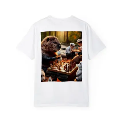 Beaver Playing Chess Autumn Forest Scene