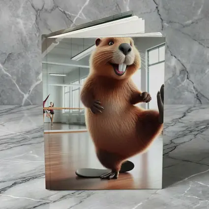 Dancing Beaver In Ballet Studio