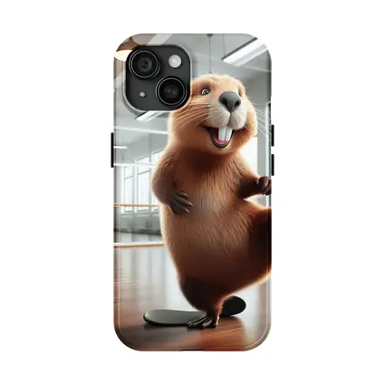 Dancing Beaver In Ballet Studio