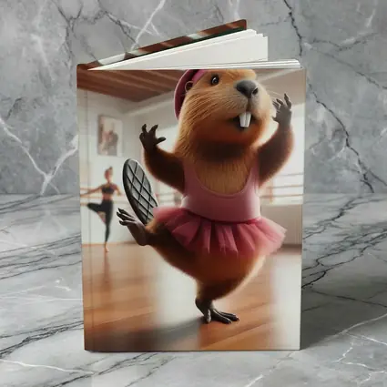 Funny Beaver Ballerina Dancing In Studio