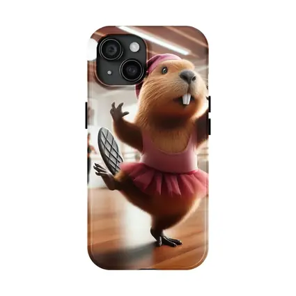 Funny Beaver Ballerina Dancing In Studio