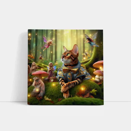 Bengal Cat Fairy Forest Fantasy Art