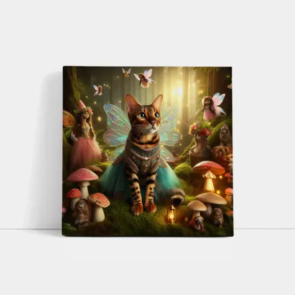 Bengal Cat Fairy Wings Enchanted Forest
