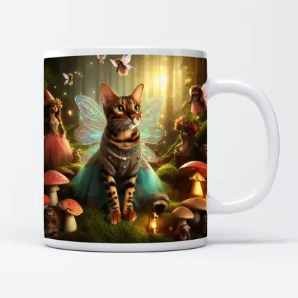 Bengal Cat Fairy Wings Enchanted Forest