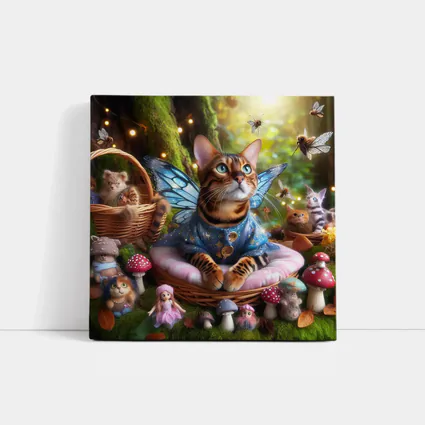 Bengal Cat Fairy Wings Enchanted Forest