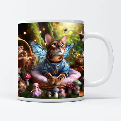 Bengal Cat Fairy Wings Enchanted Forest
