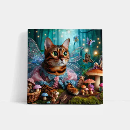 Bengal Cat Fairy Wings Enchanted Forest