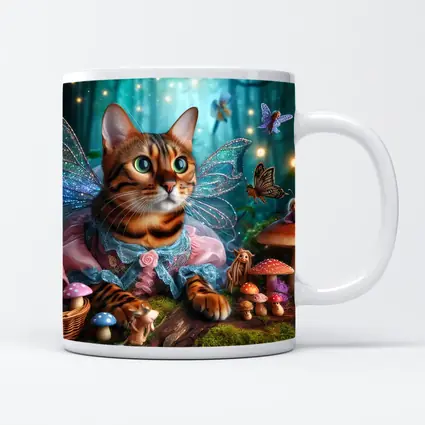 Bengal Cat Fairy Wings Enchanted Forest
