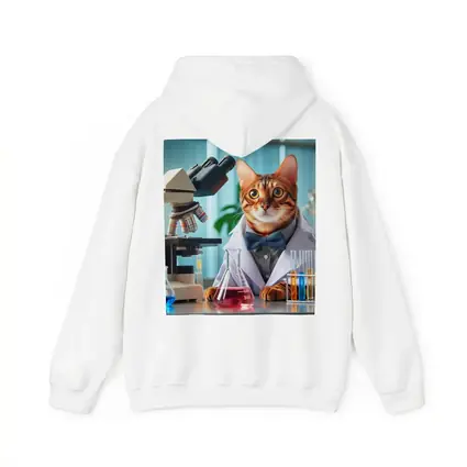 Bengal Cat Scientist Laboratory Coat Microscope